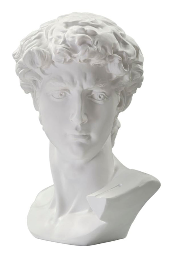 SCULTURA TESTA ANTICA BIANCA