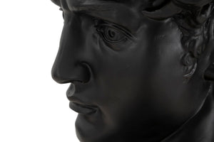 SCULTURA TESTA ANTICA NERA
