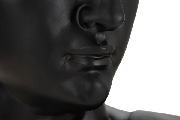SCULTURA TESTA ANTICA NERA