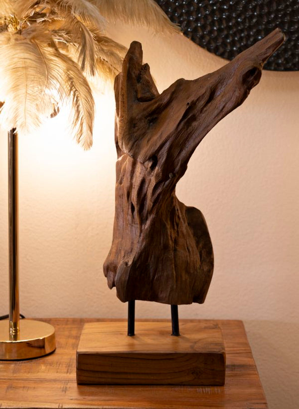 Decorative Table Ornament Akar Wood Brown