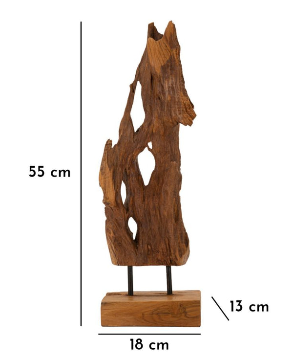 Decorative Table Ornament Akar Wood Brown