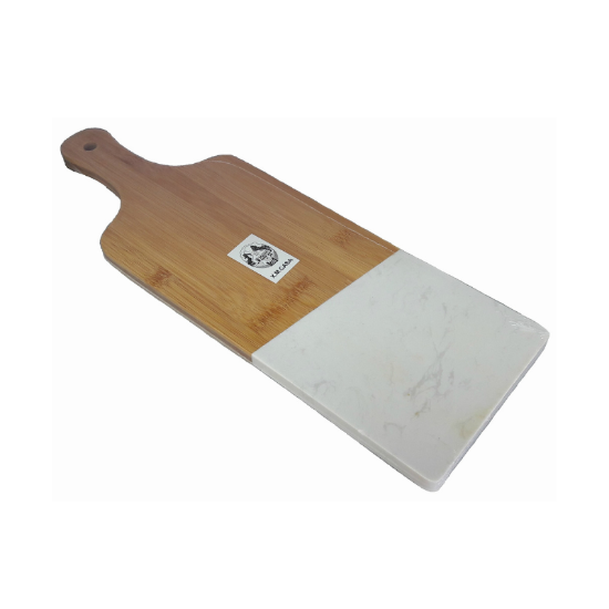 Bamboo-Marble Cutting And Serving Board