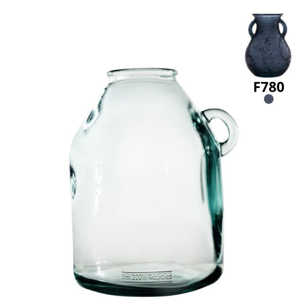 Alfa Vase with Handle – Antic Blue, 25.5cm