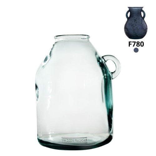 Alfa Vase with Handle – Antic Blue, 25.5cm
