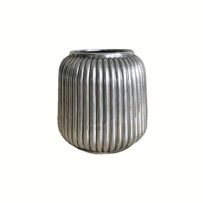 Art et Lumiere Ceramic Vase Silver