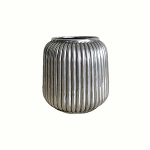 Art et Lumiere Ceramic Vase Silver