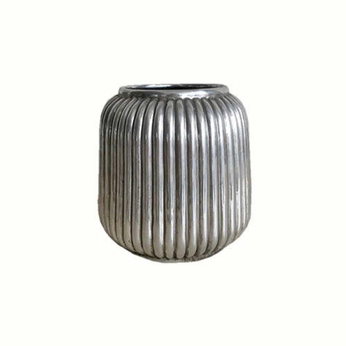 Art et Lumiere Ceramic Vase Silver