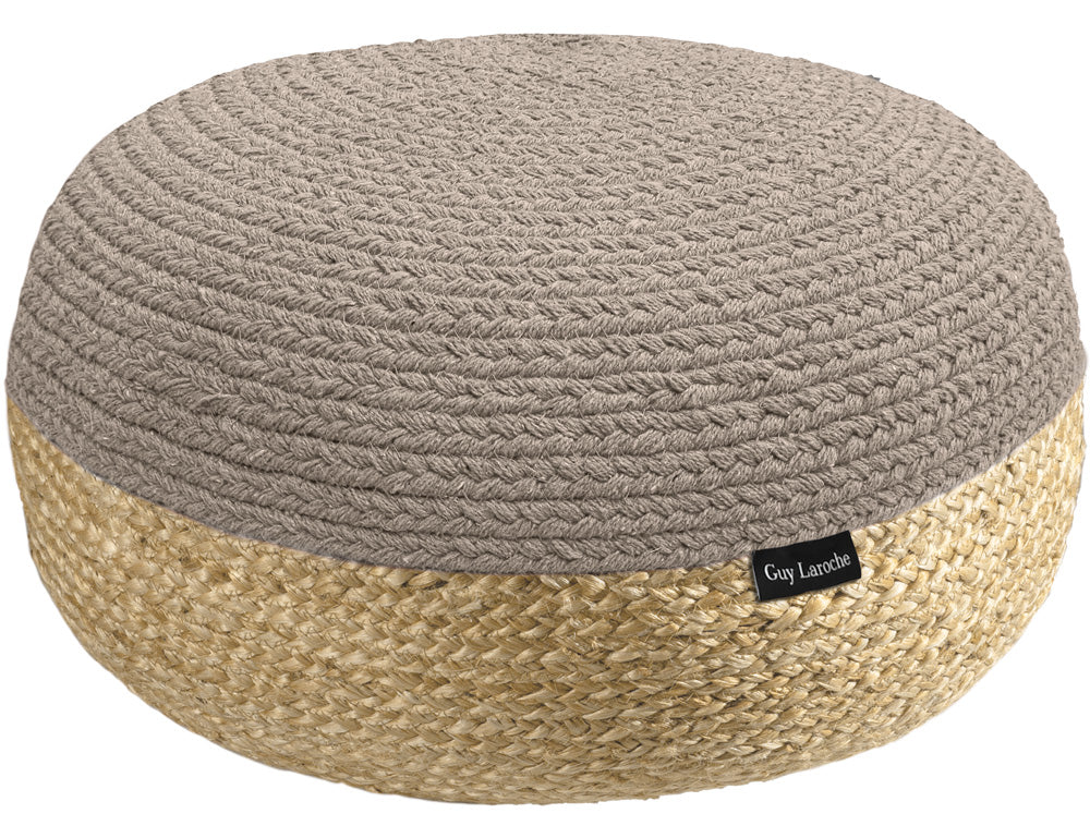 Guy Laroche Maya Taupe Ottoman Pouf
