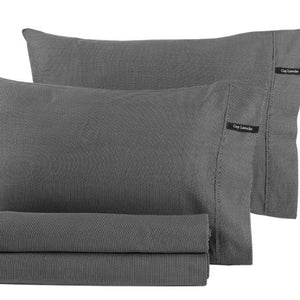 Minimal Black & White Cotton Sateen Sheet - Guy Laroche
