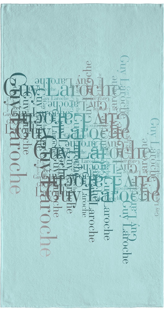 Guy Laroche Velour Printed Ocean Beach Towel