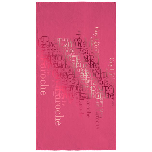 Guy Laroche Velour Printed Fuchsia Beach Towel