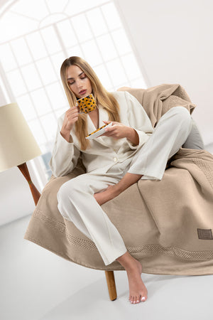 Guy Laroche Rubicon Camel Throw