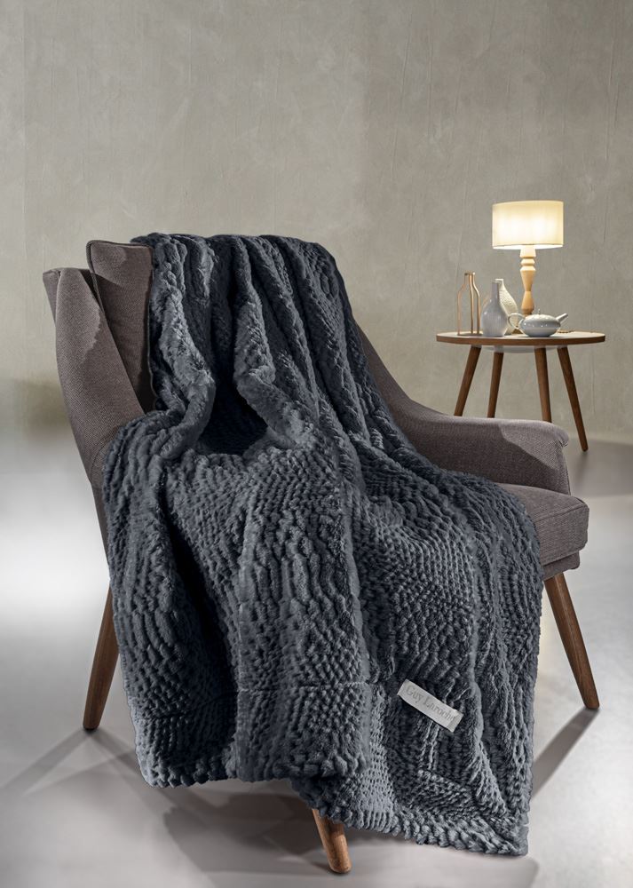 Guy Laroche Crusty Carbon Throw