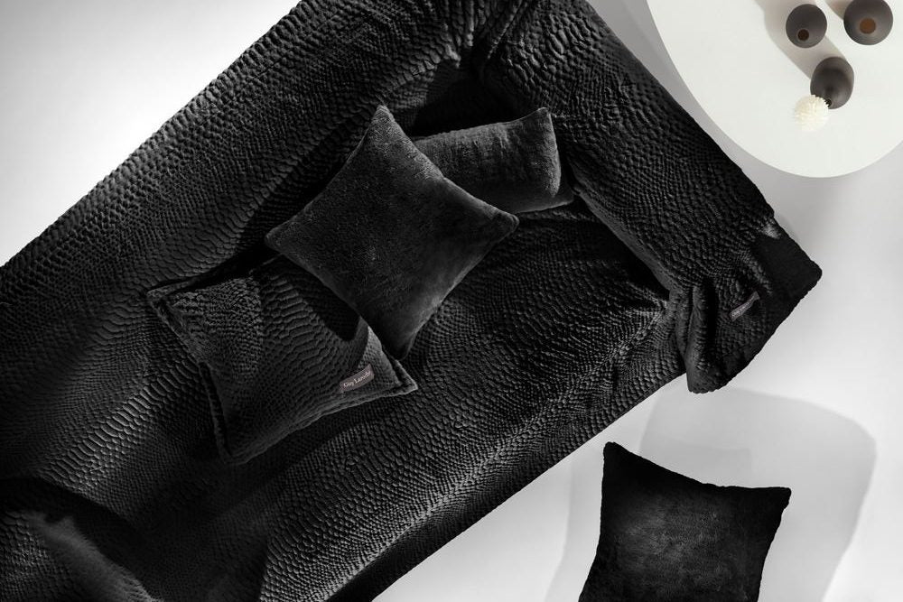 Guy Laroche Crusty Black Throw