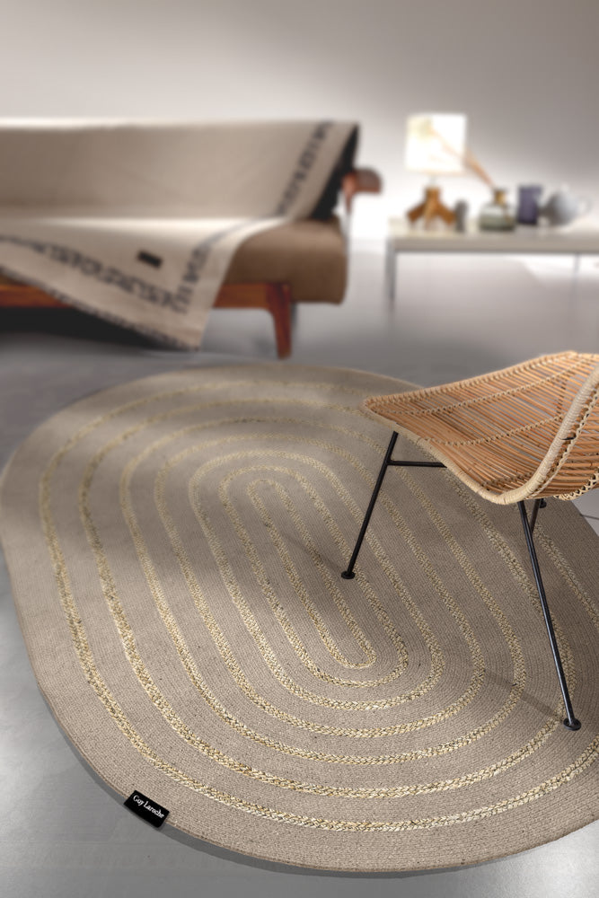 Guy Laroche Maya Taupe Oval Rug