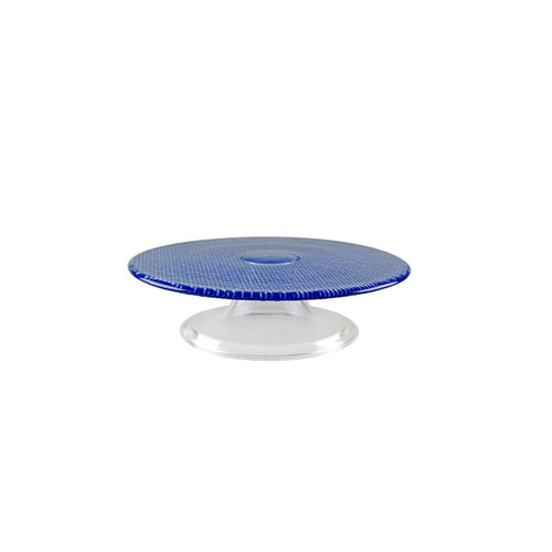 Art et Lumiere Glass Pedestal Plate