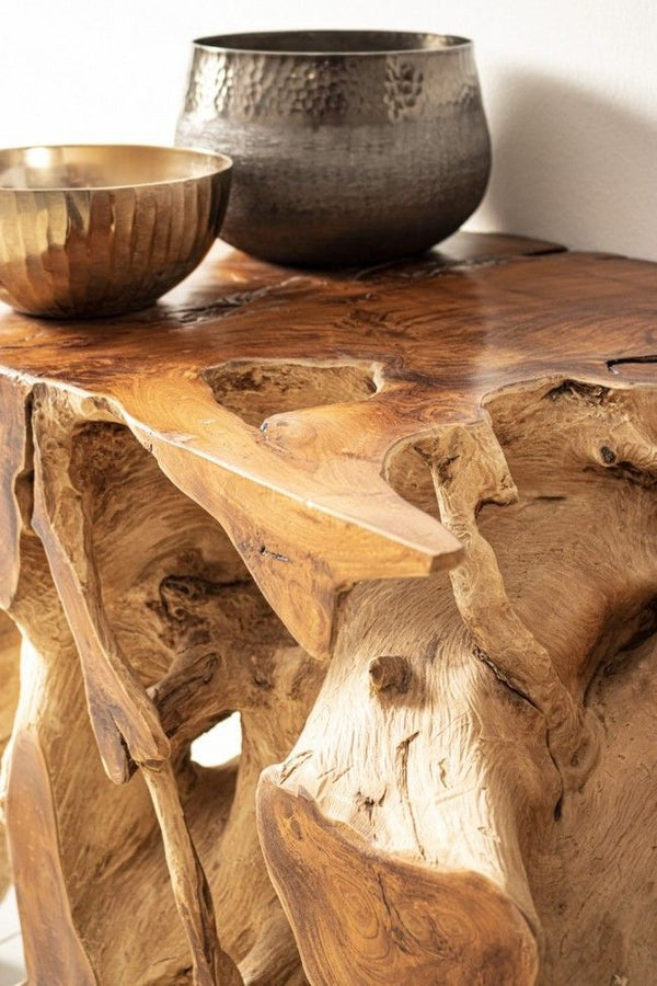 Lisandra Console Table Teak Wood Brown 150×45×80 cm