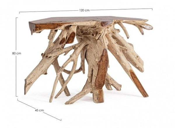 Lisandra Console Table Teak Wood Brown 120×45×80 cm
