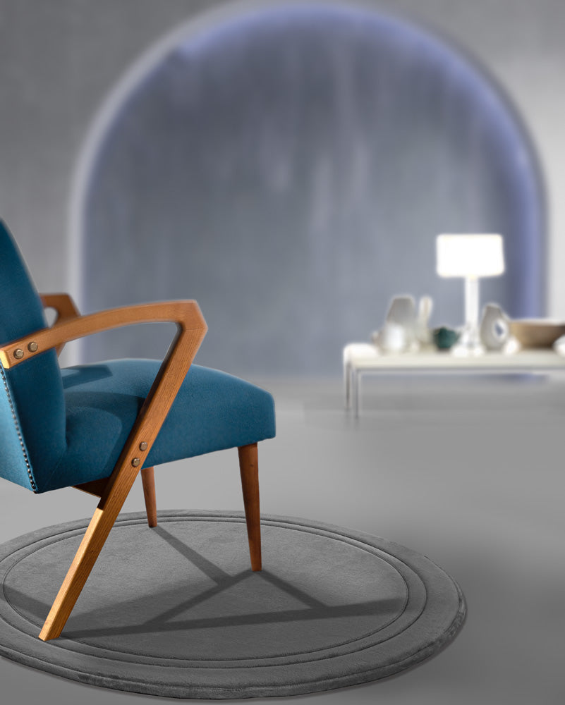 Guy Laroche Softy Charcoal Carpet Round