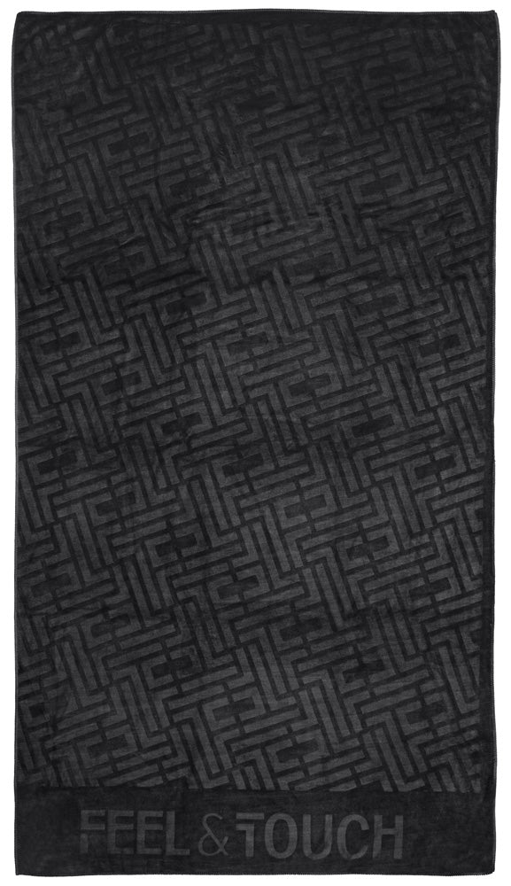 Feel&Touch Icon Black Beach Towel