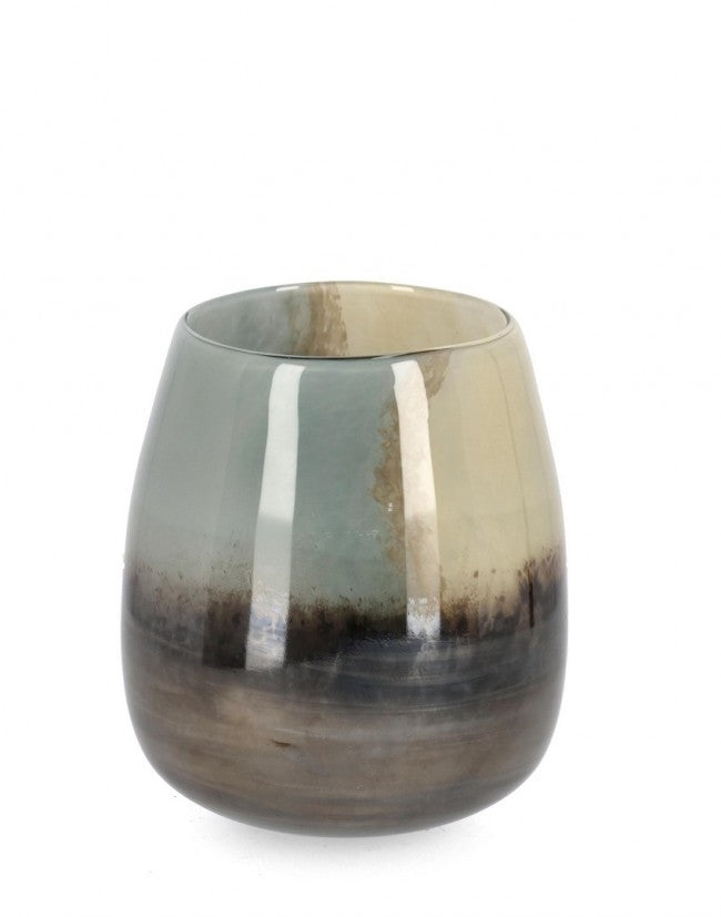 Mercury Glass Vase Brown/Blue/Green 17.8×17.8×18.6 cm