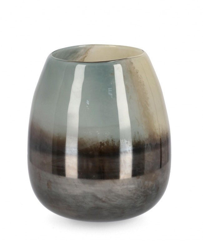 Mercury Glass Vase Brown/Blue/Green 23.2×23.2×26.2 cm