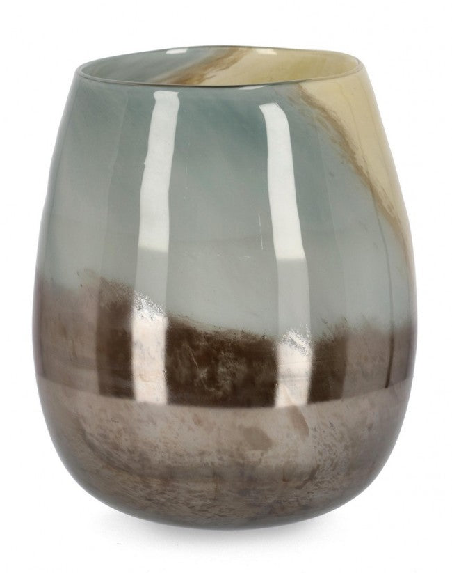 Mercury Glass Vase Brown/Blue/Green 27×27×31.5 cm