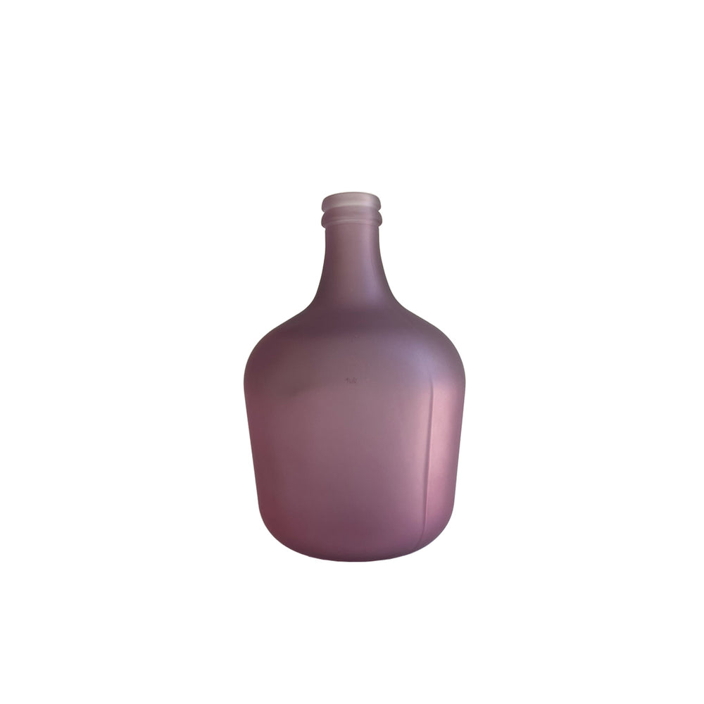 BOTTLE VASE DARK PINK MATTE VETRO
