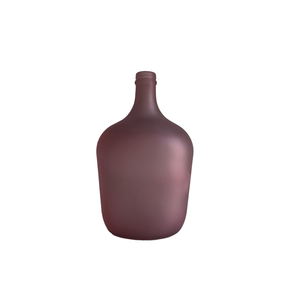 BOTTLE VASE DARK PINK MATTE VETRO