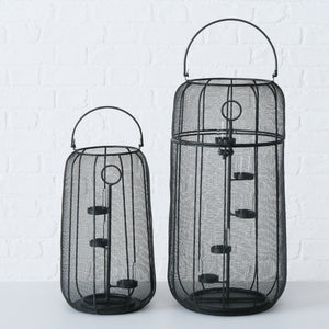 Candle Holder Vigano Set/2 Black Metal