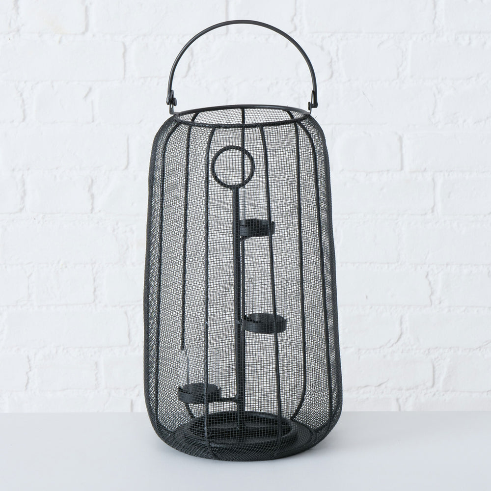 Candle Holder Vigano Set/2 Black Metal