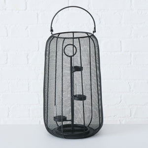 Candle Holder Vigano Set/2 Black Metal