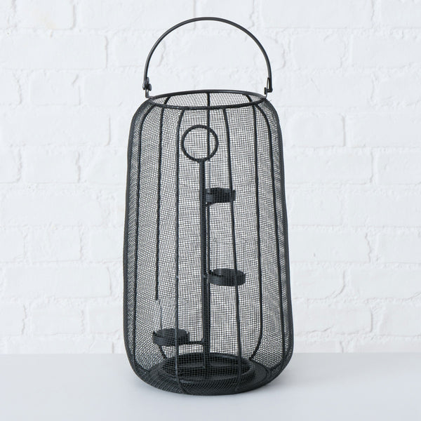 Candle Holder Vigano Set/2 Black Metal