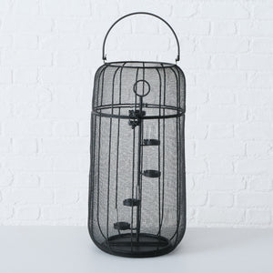 Candle Holder Vigano Set/2 Black Metal