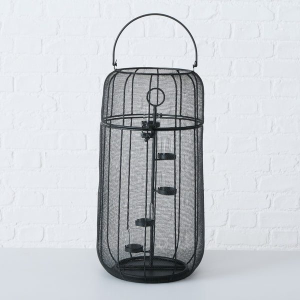 Candle Holder Vigano Set/2 Black Metal
