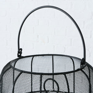 Candle Holder Vigano Set/2 Black Metal