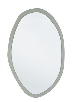 Oval Wall Mirror Grey