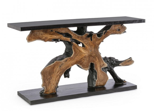 Marwood Black Solid Wood Rectangular Console Table 150×40×80 cm