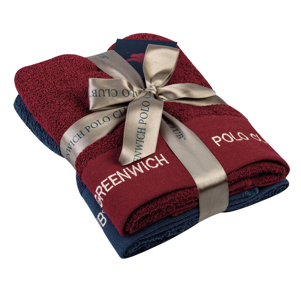 Polo Set Of Towels Blue&Red