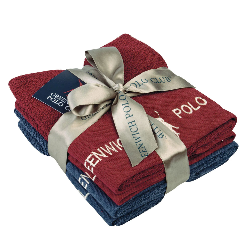 Polo Set Of Towels Blue&Red
