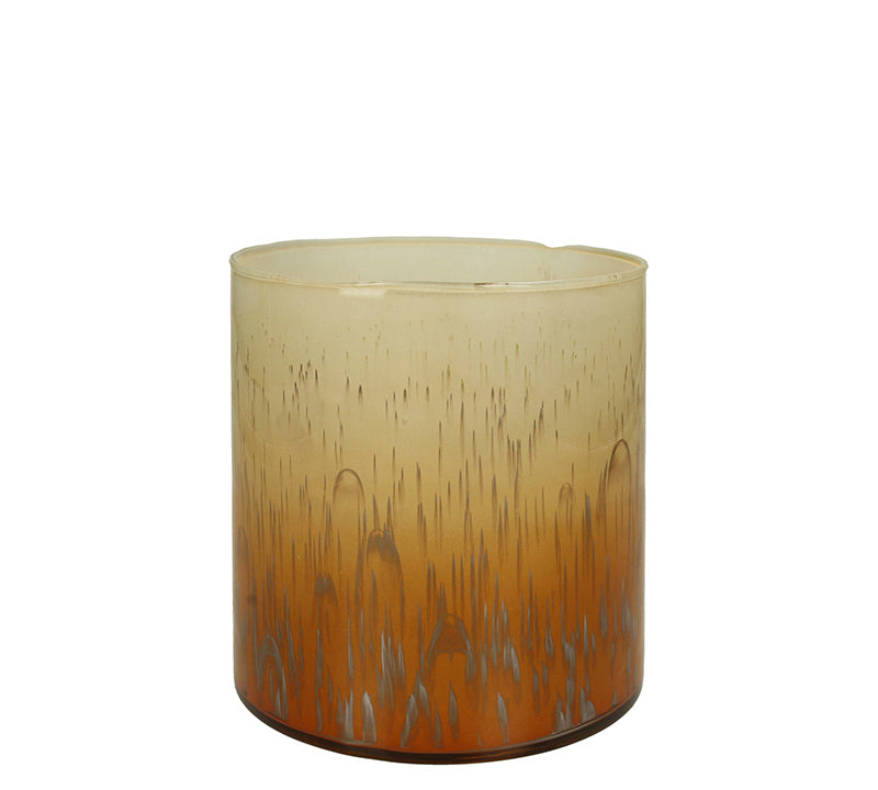 Glass Cylindrical Candle Holder