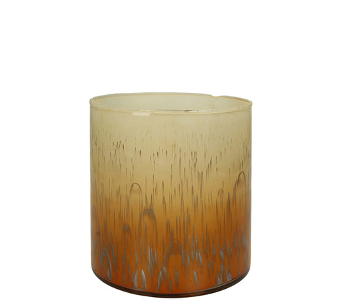 Glass Cylindrical Candle Holder