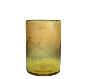 Glass lantern in amber color