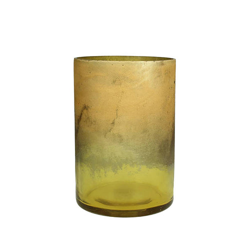 Glass lantern in amber color