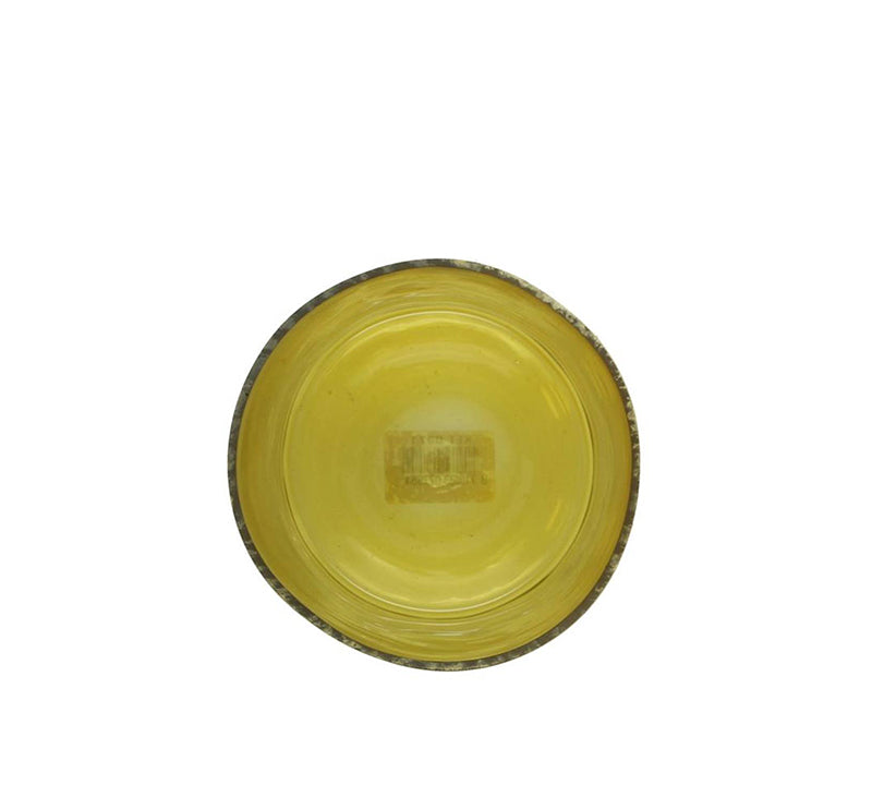 Glass lantern in amber color