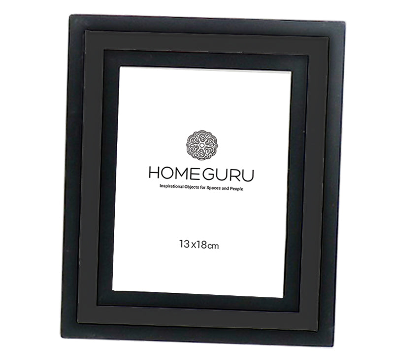 Photo frame with black wooden border