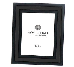 Photo frame with black wooden border