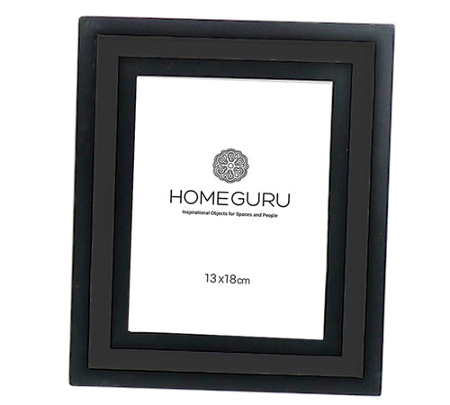 Photo frame with black wooden border
