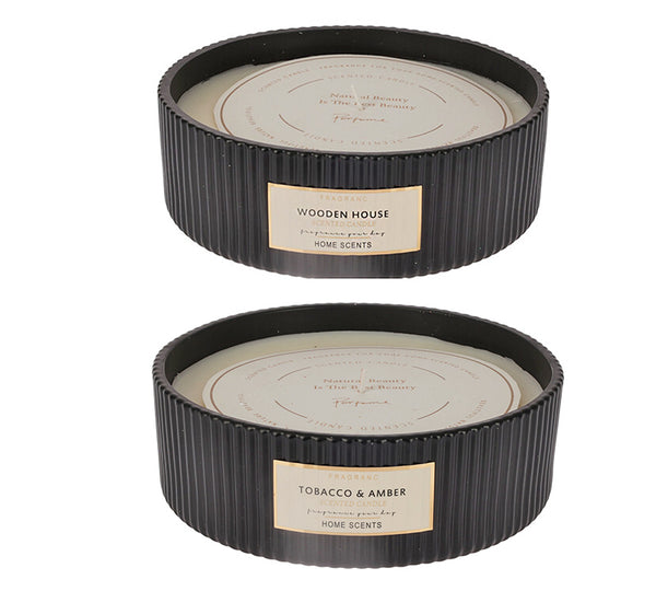 Scented Candle in Black Glass – 2 Fragrance Options