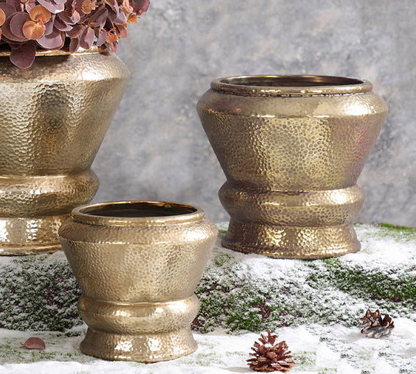 Ceramic Hammered Vase